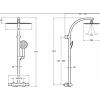 Душевая колонна с термостатом и квадратным верхним душем Jacob Delafon Talan E20642-CP