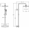 Душевая система Jacob Delafon Brigitte E32850-CP с термостатическим смесителем