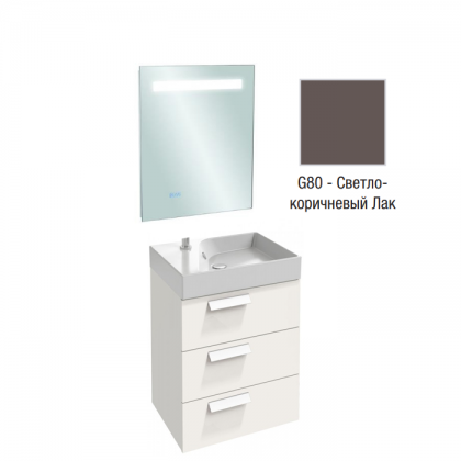 Комплект мебели для ванной 60 см Jacob Delafon Rythmik, EB1158-NF+EXR112-Z-00+EB1306-G80
