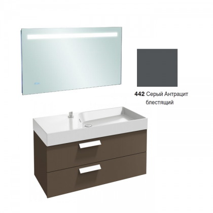 Комплект мебели для ванной 100 см Jacob Delafon Rythmik, EB1161-NF+EXN112-Z-00+EB1304-442