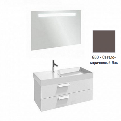 Комплект мебели для ванной 100 см Jacob Delafon Rythmik, EB1161-NF+EXN112-Z-00+EB1304-G80