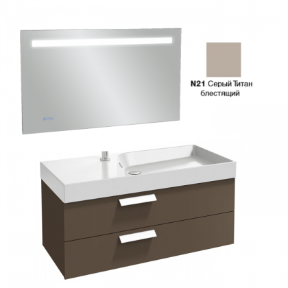 Комплект мебели для ванной 100 см Jacob Delafon Rythmik, EB1161-NF+EXN112-Z-00+EB1304-N21