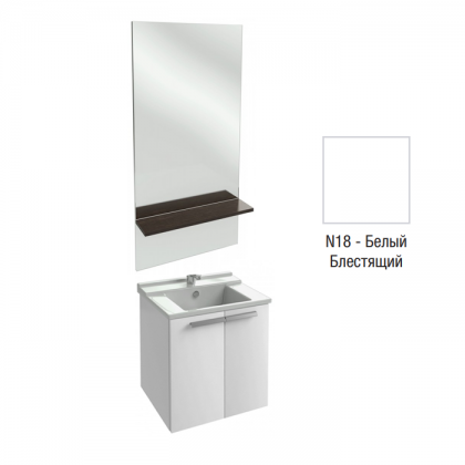 Комплект мебели для ванной 60 см Jacob Delafon Struktura, EXI112-00+EB1212-N18+EB1280-N18
