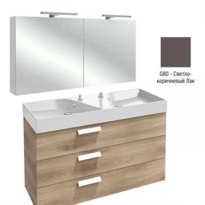 Комплект мебели для ванной 120 см Jacob Delafon Rythmik, EXM112-Z-00+EB1311-G80+EB798RU-G80