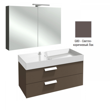 Комплект мебели для ванной 100 см Jacob Delafon Rythmik, EXN112-Z-00+EB1304-G80+EB797RU-G80