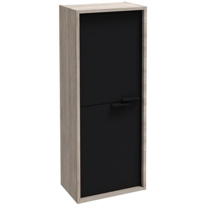 Шкаф-пенал Jacob Delafon Vivienne 40x100 см, корпус серый дуб, фасад чёрный, EB1510-E71-M61
