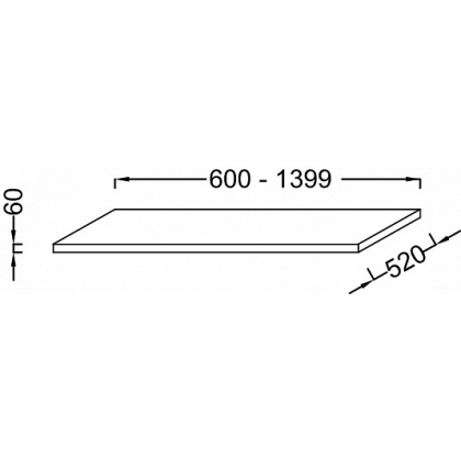 Столешница для раковины 120 см Jacob Delafon Parallel EB50-1200-E10, квебекский дуб