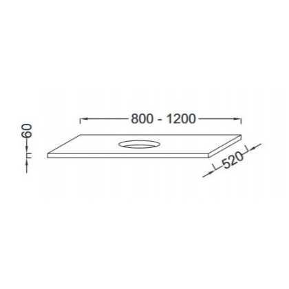 Столешница для раковины 100 см Jacob Delafon Parallel EB63-1000-N18 Белый Блестящий