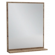 Зеркало Vivienne 60x70 см, с полочкой, цвет дуб табак, EB1596-E52