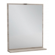 Зеркало Vivienne 60x70 см, с полочкой, цвет серый дуб, EB1596-E71