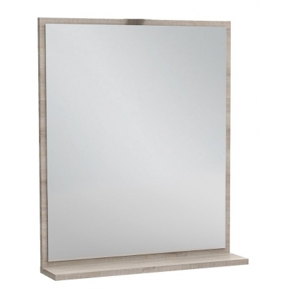 Зеркало Jacob Delafon Vivienne 60x70 см, с полочкой, цвет серый дуб, EB1596-E71