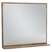 Зеркало Vivienne 80x70 см, с полочкой, цвет дуб табак, EB1597-E52