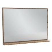Зеркало Vivienne EB1598-E52, 100x70 см, с полочкой, цвет дуб табак