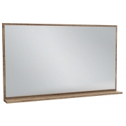 Зеркало Vivienne 120x70 см, с полочкой, цвет дуб табак, EB1599-E52