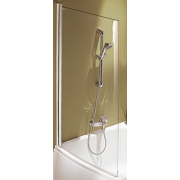 Шторка для ванны Micromega Duo 79х140 см, изогнутая, стационарная прозрачная E4910-GA