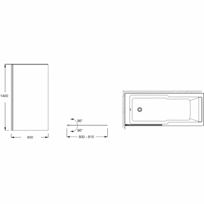 Комплект Чугунная Ванна Jacob Delafon Parallel E2947-00 с антискользящим покрытием, cо шторкой E6D042-GA и Душевой колонной E26237-CP