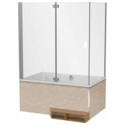 Фронтальная панель для ванны Capsule 120 см, серый блестящий, для установки в нишу