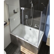 Фронтальная панель для ванны Capsule 120 см, серый блестящий, для установки в угол