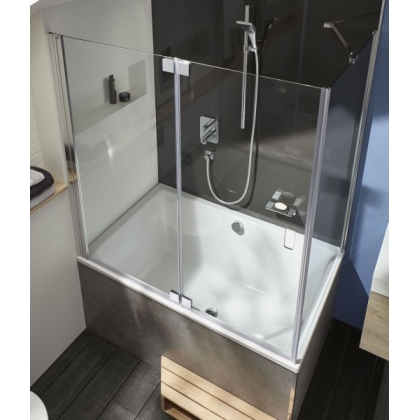 Фронтальная панель для ванны Jacob Delafon Capsule 120 см, серый блестящий, для установки в угол